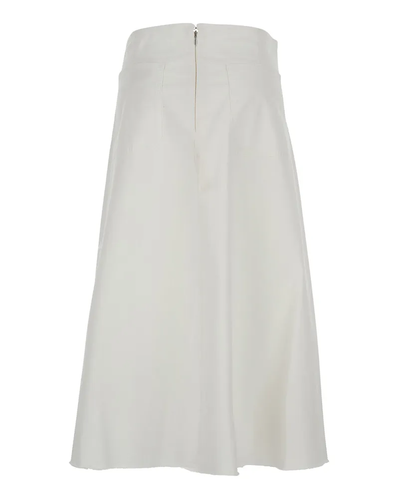 ..,merci Women's Dress Luna White Pleated High Waist Skirt White