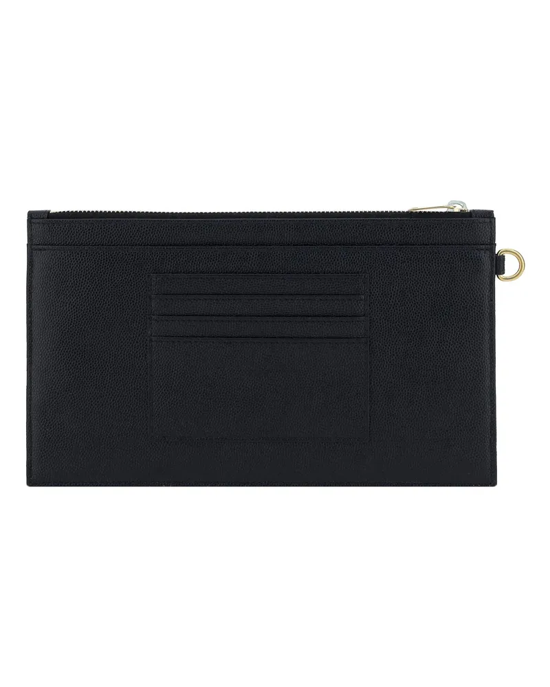 Saint Laurent Women's Ysl Clutch Bag Nero Calf Leather Bos Taurus Clutches Black