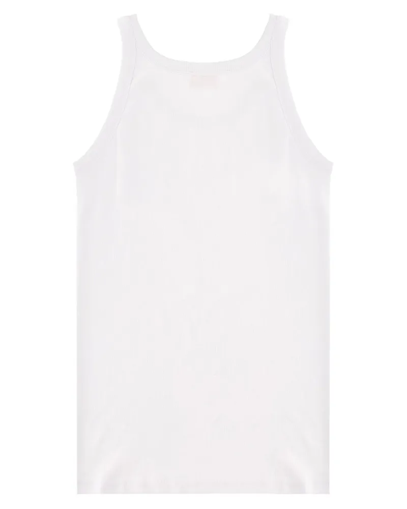 Diesel Cotton Elastane Tank Top — White 