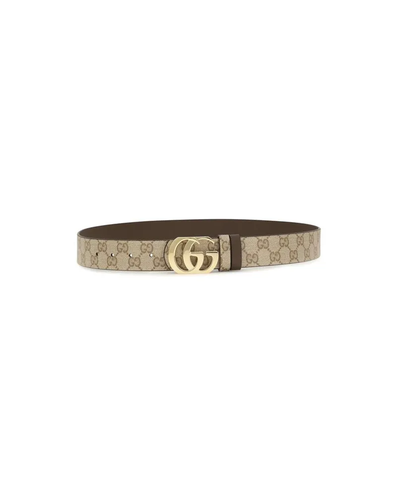 Gucci Men's Beige Cotton Regular Belt Beige