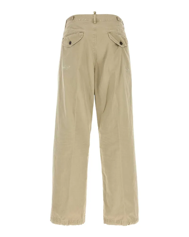 Dsquared2 Men's Beige Cotton Pant Deserttan Exterior: Jean Beige