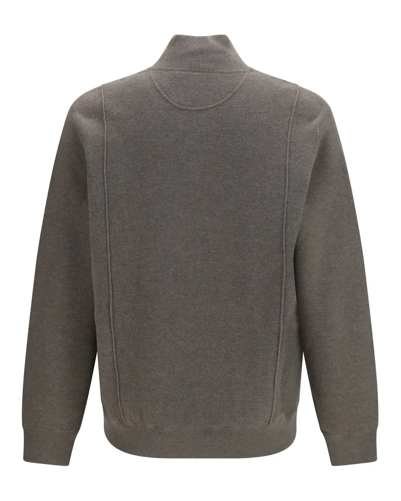Brunello Cucinelli Double Cashmere Cardigan — Gray Gray