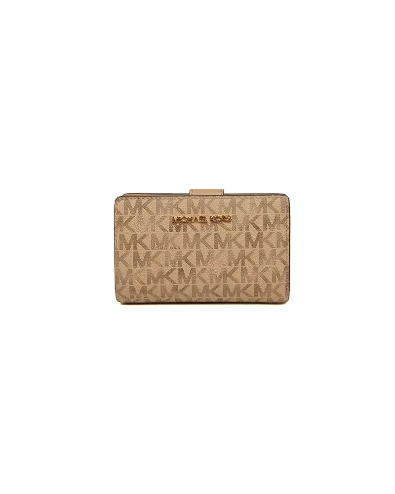 Michael Kors Logo Monogram Bi-Fold Wallet — Camel Camel