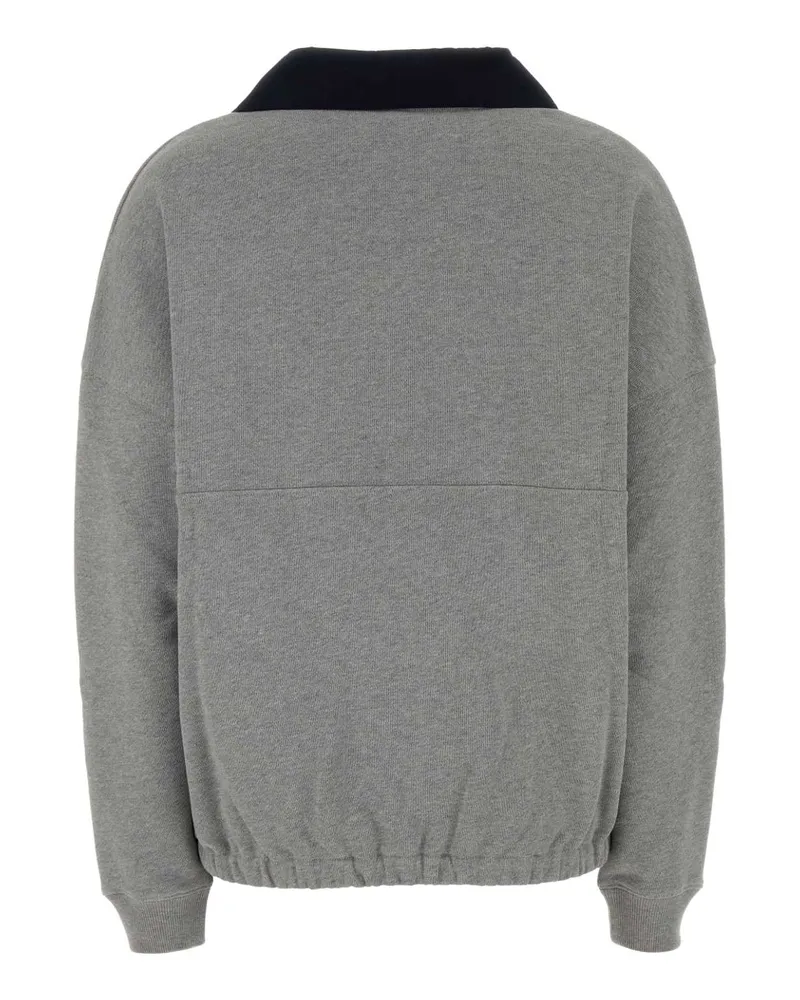 Loewe Cotton-Jersey Pullover Sweatshirt — Gray Gray