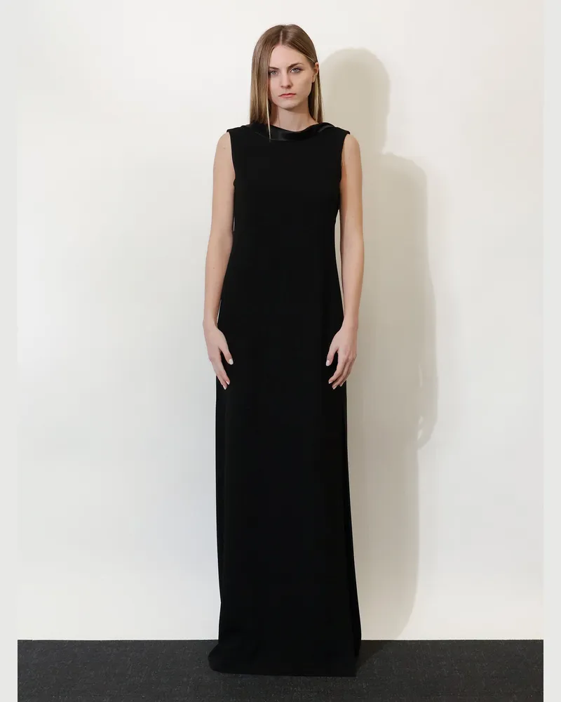 Max Mara Women's Long Dress Black Triacetate Black