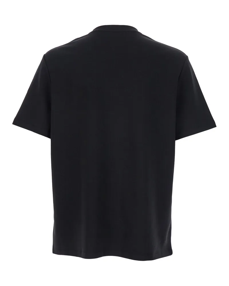 Balmain Logo-Embroidered T-Shirt — Black Black