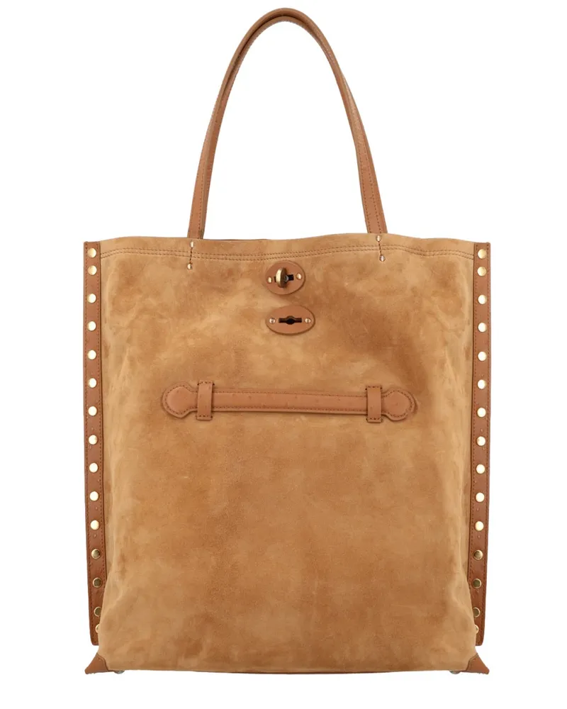 Zanellato Women's Handbag A Spasso Buff Lamb Leather Handbags Hand Bags Beige