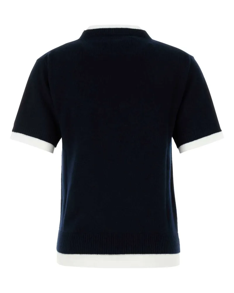 Miu Miu Women's Midnight Blue Cashmere Sweater Bleu Maglieria Navy