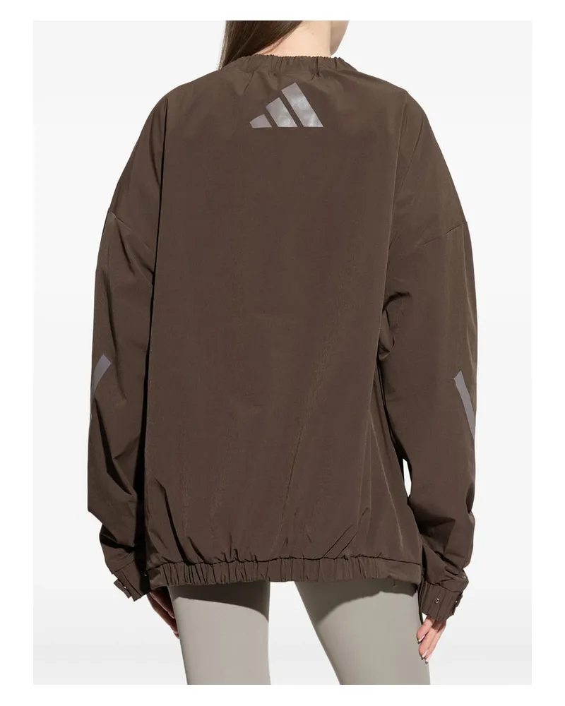 adidas Recycled Polyester Crewneck Sweatshirt — Brown Brown
