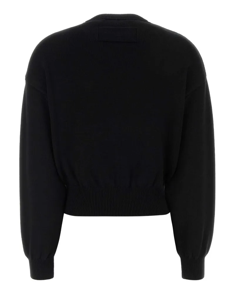 Givenchy Women Black Wool Blend Sweater Exterior: Cotton Felpe Black