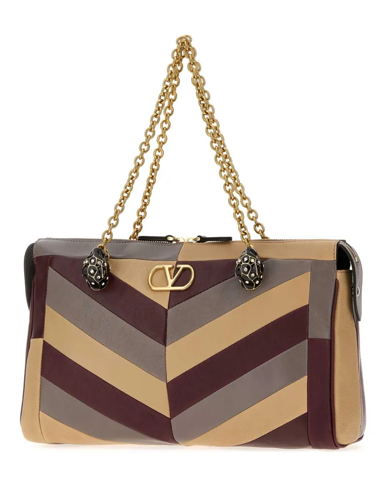 Valentino Garavani Nappa Leather Shoulder Bag — Multicolor Multicolor