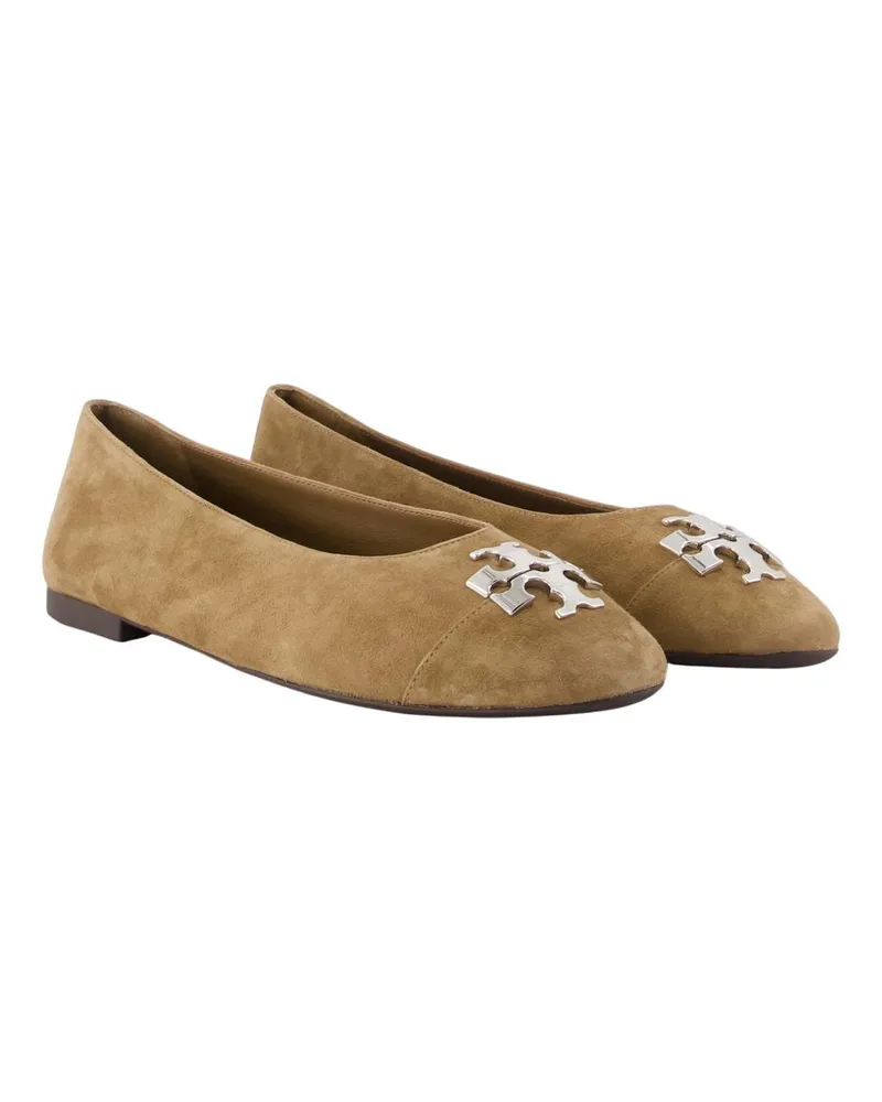 Tory Burch Women's Charlie Ballerinas -  Leather Brown Lambskin Shoes Flat-Shoes Brown