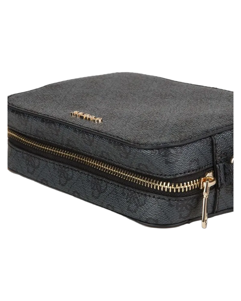 Guess Women's Cosmetic Case Coal Logo Polyurethane Bags Cases Gray