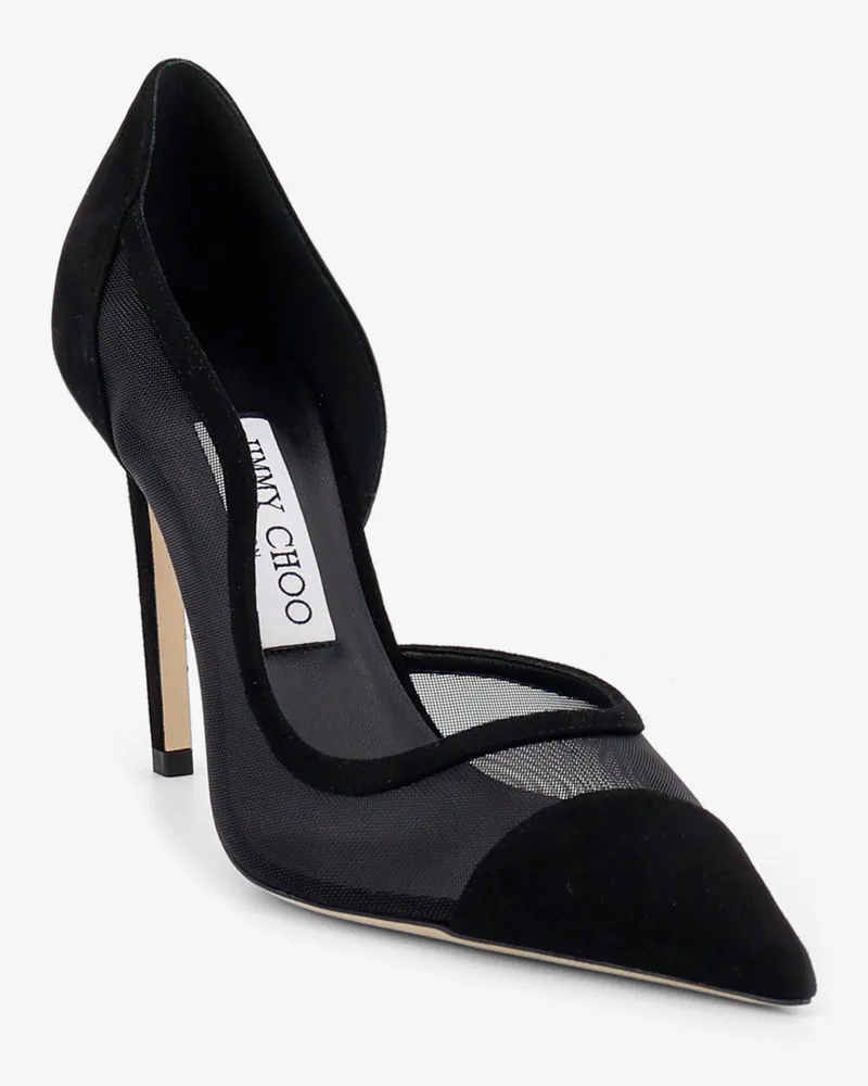 Jimmy Choo Women's Pumps Brigitte 100 Suede Black High Heel Shoes Black
