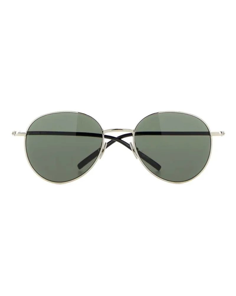 Saint Laurent Men's Silver Metal Sl 865 Sunglasses Silverblackgrey Occhiali Da Sole Silver