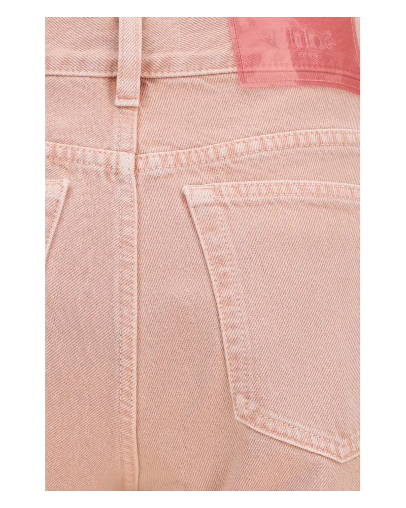 Chloé Women's Straight-Leg Jeans Timid Pink Cotton Pink