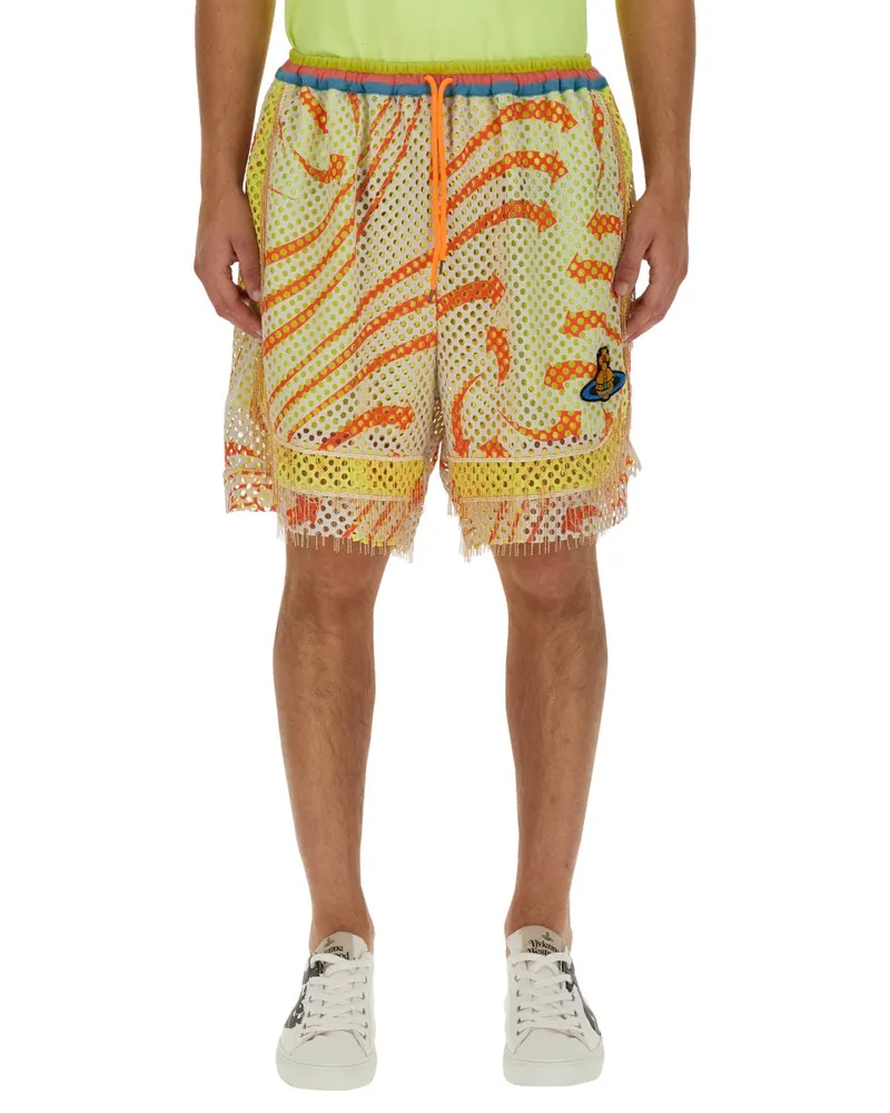Vivienne Westwood Printed Polyester-Polyurethane Shorts — Multicolor 
