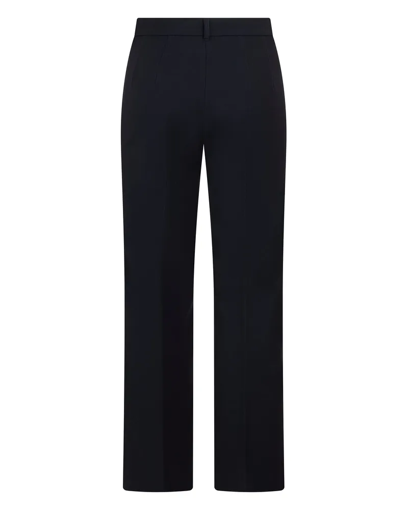 Max Mara Women's Straight Trousers Humanity Blue Cotton Blue