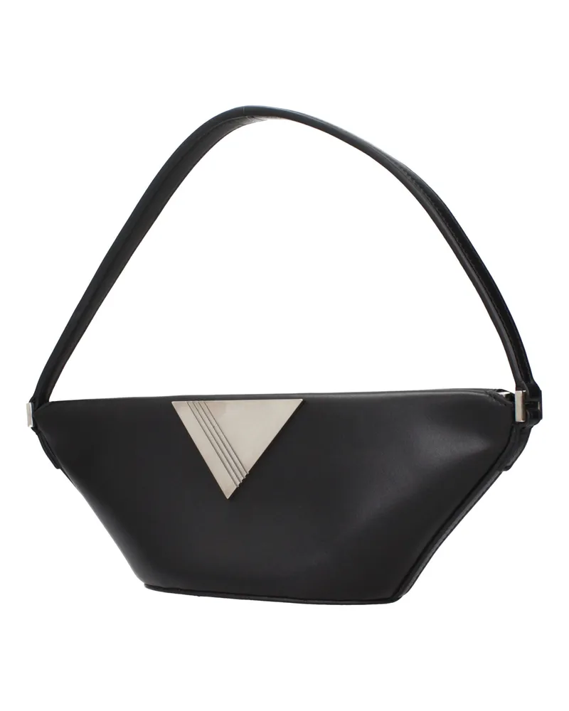 ATTICO Leather Shoulder Bag — Black Black