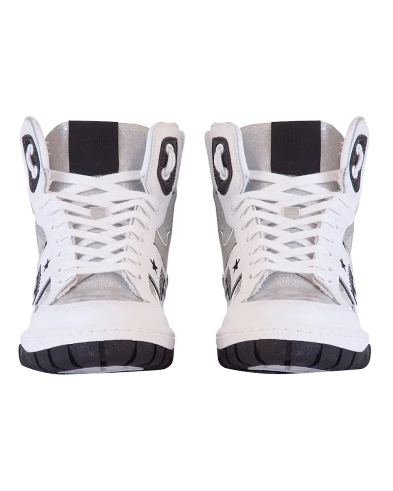 Chiara Ferragni Logomania Sneaker — Silver Silver