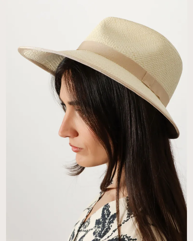 Max Mara Women's Panama Straw Hat Mxadolmen Beige Beige