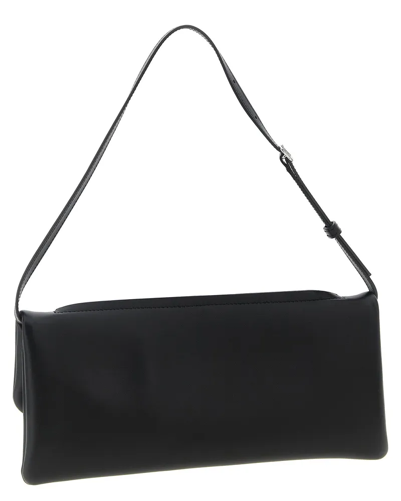 Courrèges Smooth Calf Leather Clutch — Black Black