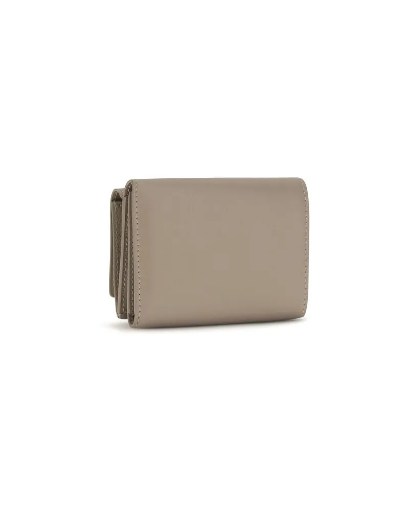 Fendi Women's Beige Calf Leather Bos Taurus Wallet Beige