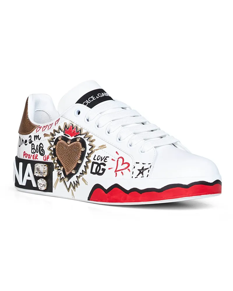 Dolce & Gabbana Portofino Sneaker — White White