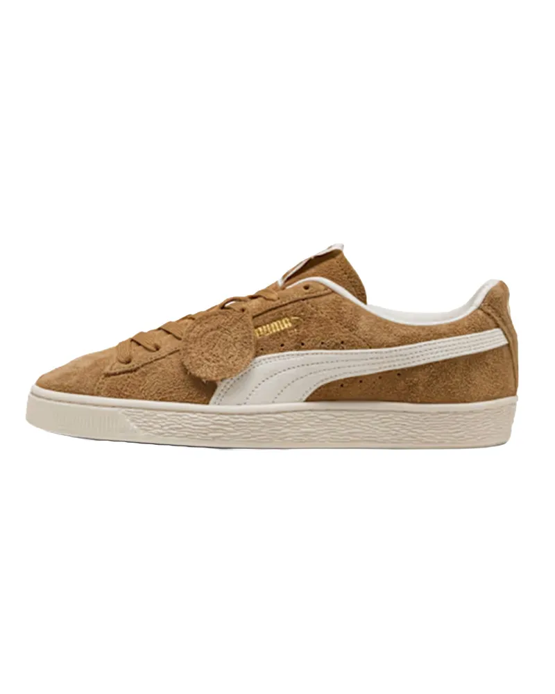 Puma Men's Sneakers Charles F. Stead V Honey Butter Butter-White Suede Leather Upper Trainers Butter/white Brown