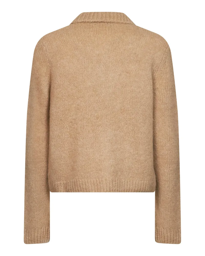 Dries van Noten Men's Cardigan Mora Alpaca Blend Camel Cardigans Sweater Camel