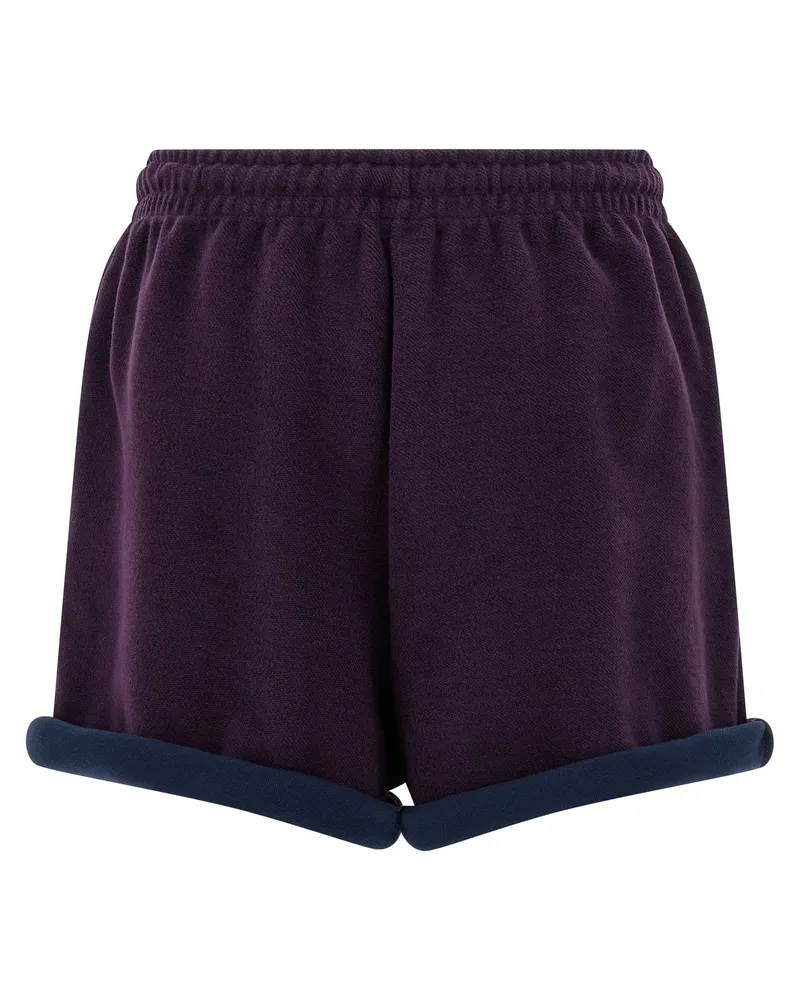 ATTICO Women's Purple Cotton Bermuda Shorts Purple