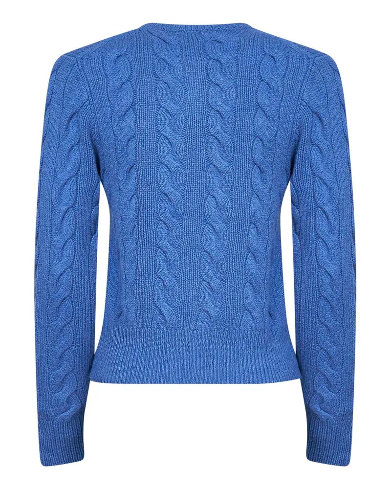 Ralph Lauren Women Cardigan Julianna Blue Wool And Cashmere Cardigans Sweater Blue