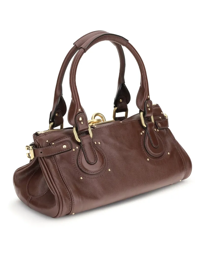 Chloé Women's Paddington Leather Shoulder Bag Crafty Brown Brown