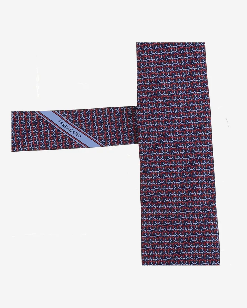 Ferragamo Men's Tie Multicolour Silk Ties & Bow Navy