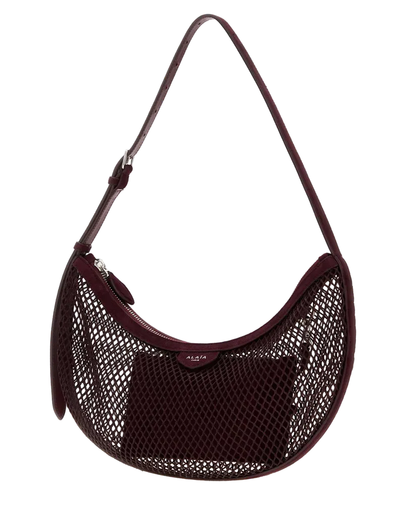 Alaïa ONE PIECE DEMI LUNE Fabric Shoulder Bag — Red Red