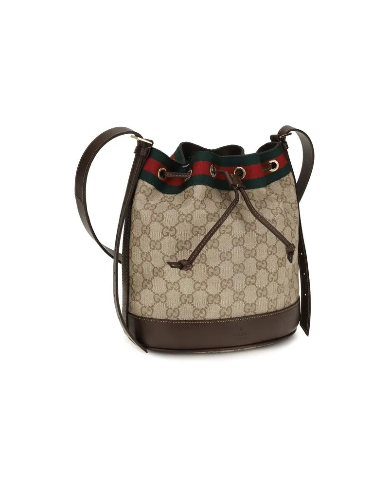 Gucci Women's Beige Cotton Backet Bag Beige