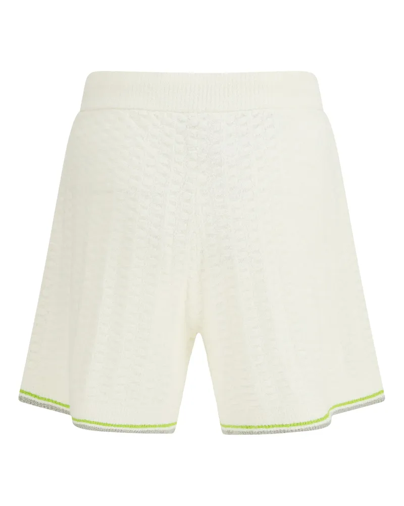 Casablanca Paris Men's Tennis Bouclé Shorts White Cotton Bermuda White