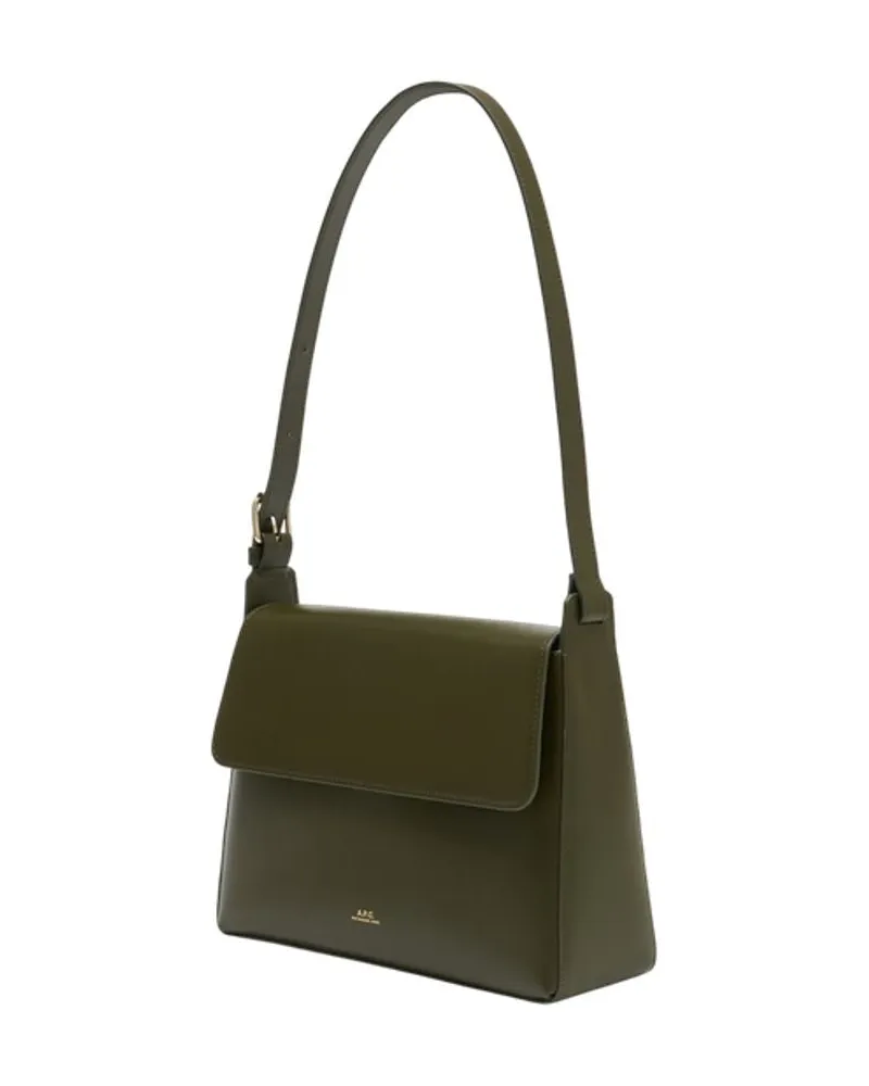 A.P.C. Women's Virginie Shoulder Bag Khaki Calfskin Khaki