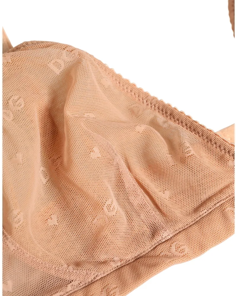 Dolce & Gabbana Women Beige Nylon Stretch Soft Cup Brassiere Underwear Elastane Clothing Beige