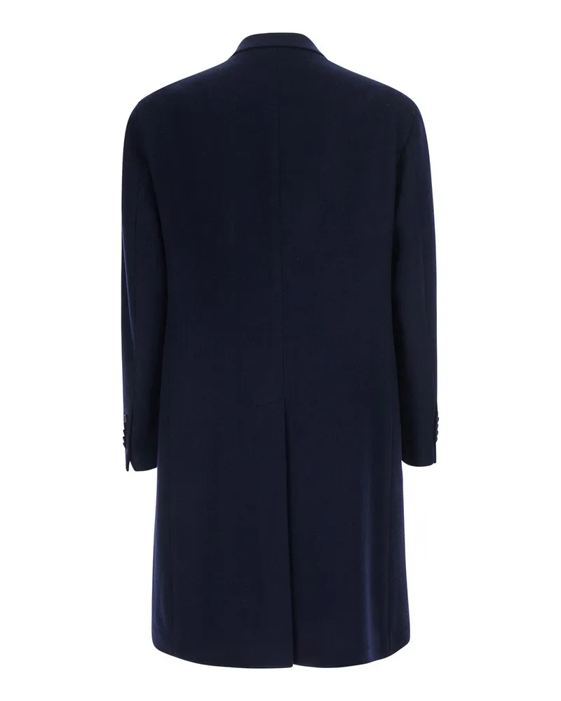 Tagliatore Men's Coat Blue Wool Navy