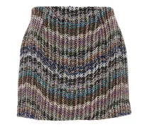 Embroidered Boucle Mini Skirt