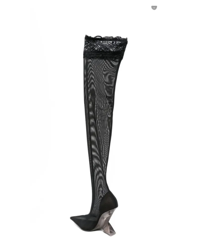 ATTICO Cheope Over-the-Knee Boot — Black Black