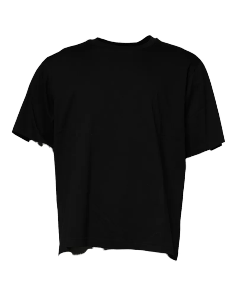 Dolce & Gabbana Men's Black Crew Neck Short Sleeve T-Shirt Cotton Black
