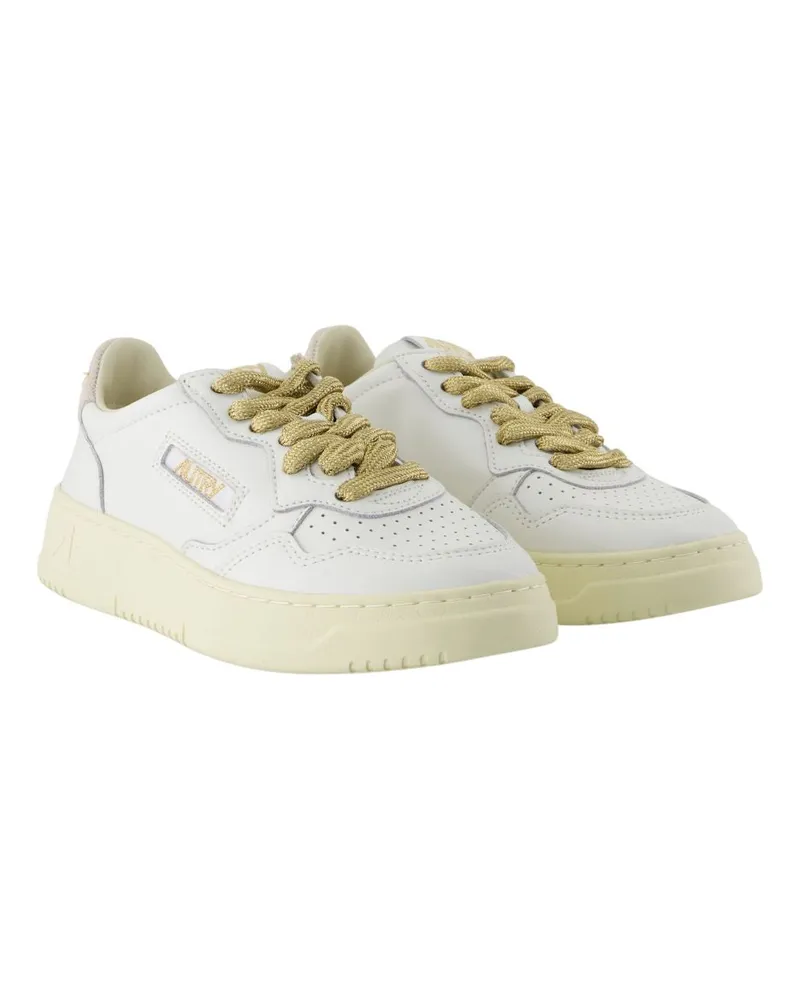 AUTRY Women's Medalist Sneakers -  Leather White Calfskin Shoes White