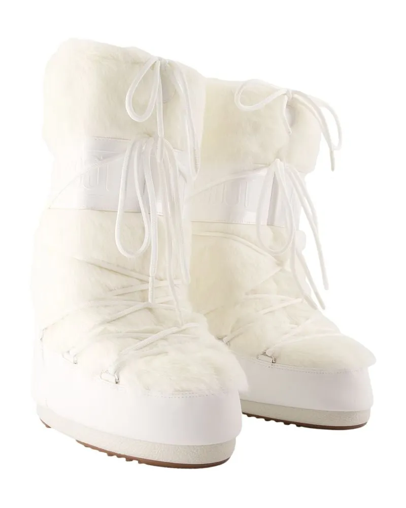 Moon Boot Women's Icon Boots - Moon Synthetic White Shoes White
