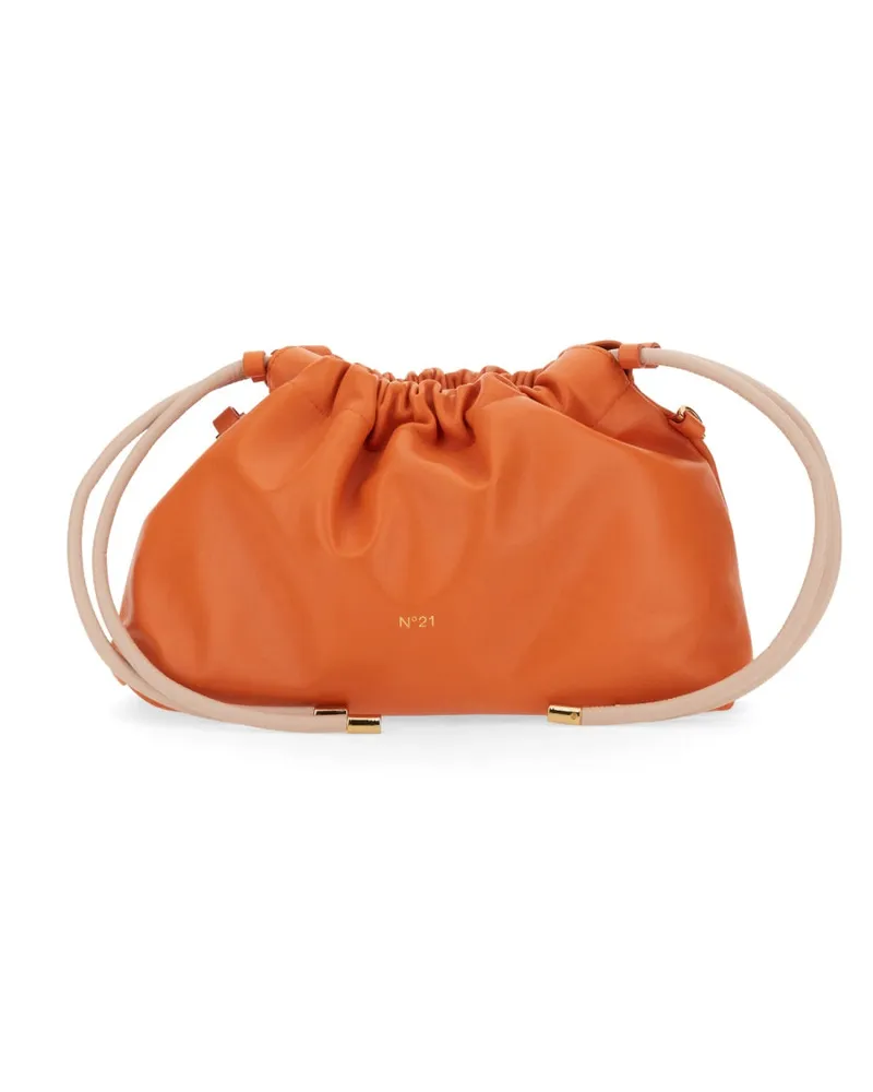 N° 21 Women's Eva Leather Bag Orange Lamb Shoulder Orange