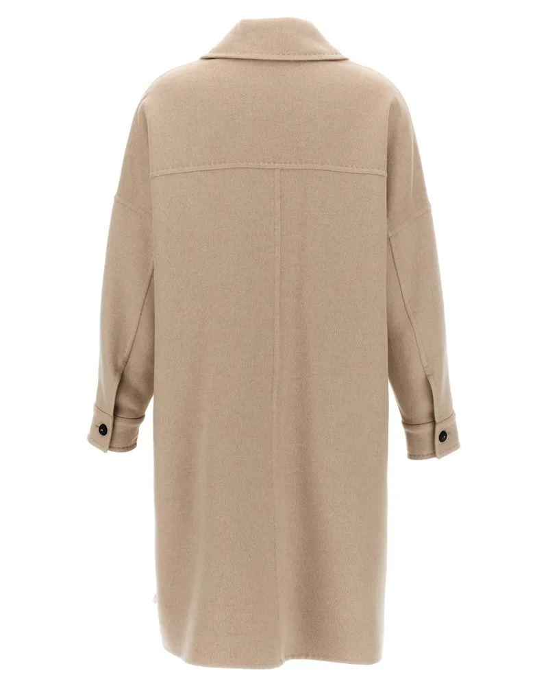 Max Mara Double Cashmere Coat — Beige Beige