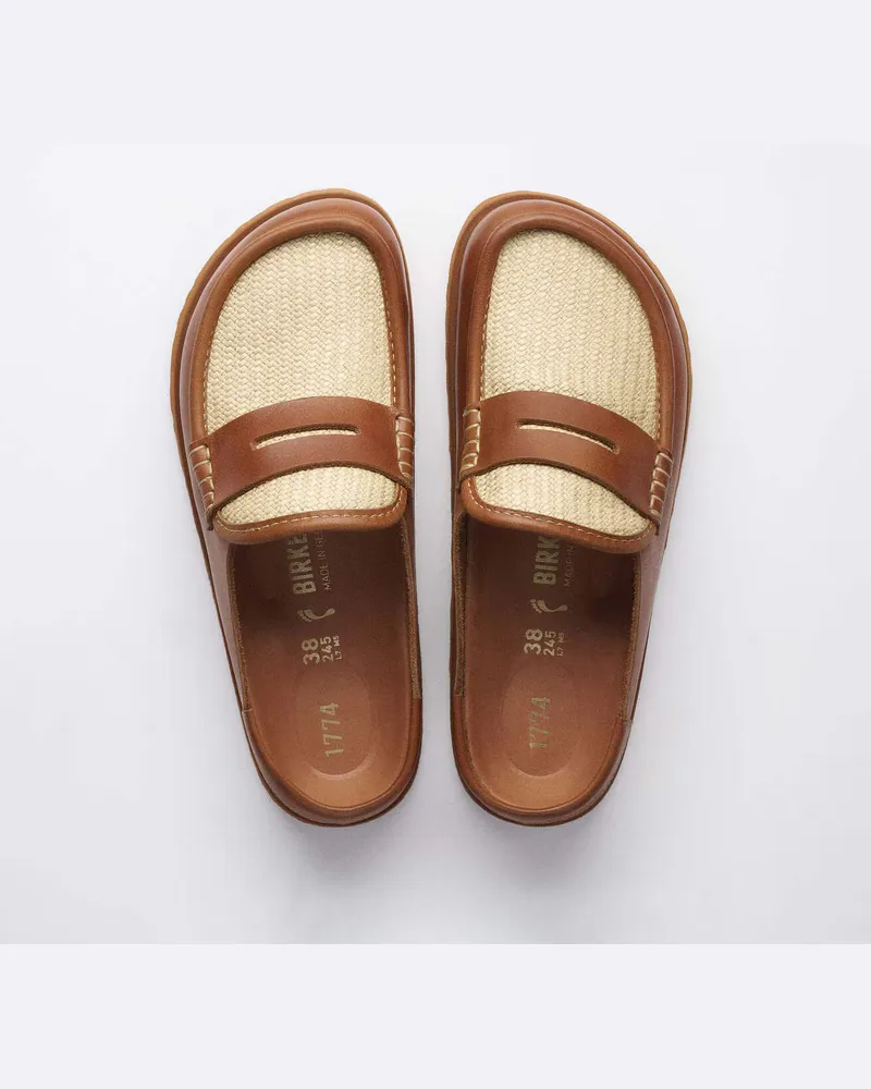 Birkenstock Women's Naples Wrapped Raffia 1774 Exq (narrow) Brown Sandal Brown