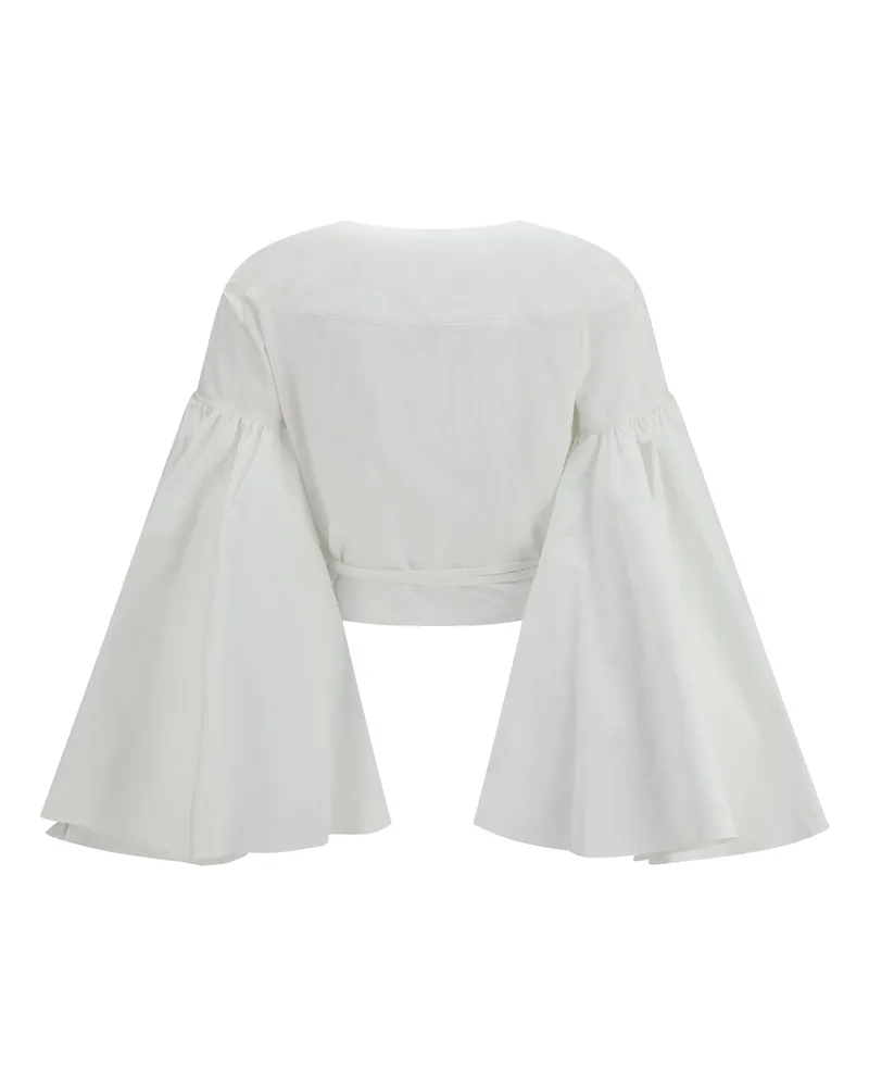 Jacquemus Women's Paysan Wrap Top White Cotton Shirt White