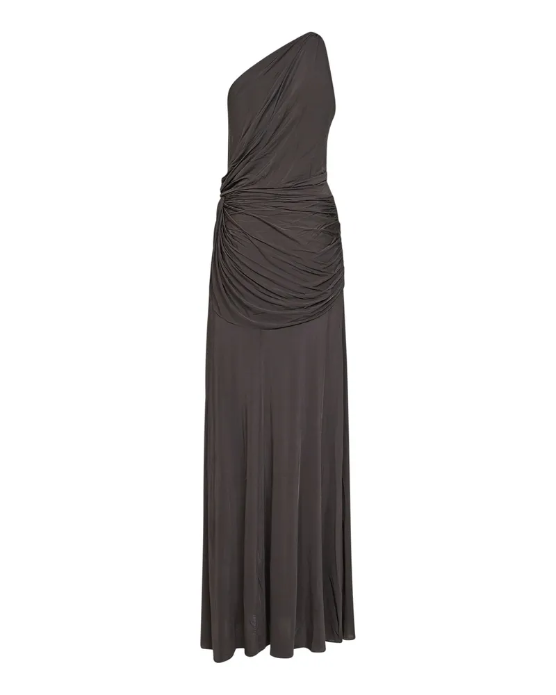 Alex Perry Women's Dress Twisted One-Shoulder Grey Viscose Gray